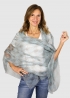 Stola In Cashmere Voile Ultralight Grigia E Azzurra