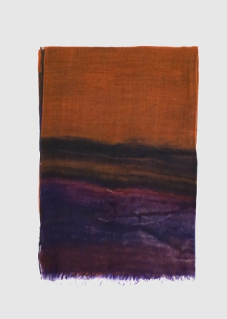 Stola In Cashmere Voile Ultralight Arancio E Viola