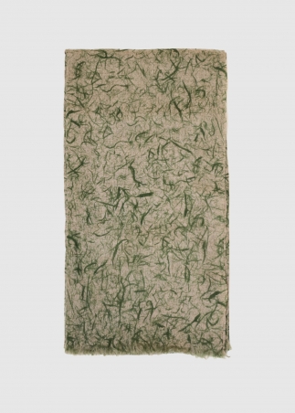 Stola in cashmere beige e verde