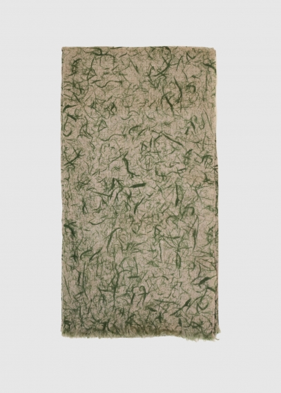 Stola in cashmere beige e verde