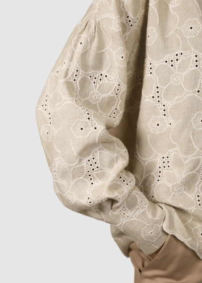 Laura Over embroidered linen shirt