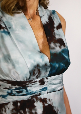 St. Barth midi dress with abstract print