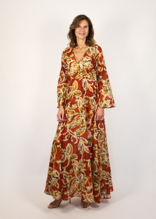 Dress Claude abstract fantasy rust
