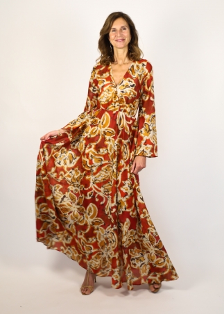 Dress Claude abstract fantasy rust