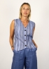 Gilet in Lino rigato