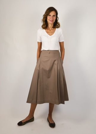 Jasmine cotton poplin skirt