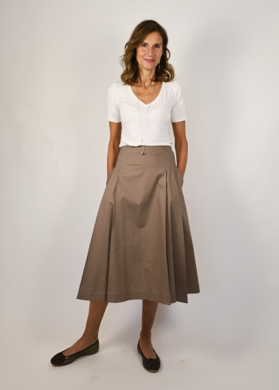 Jasmine cotton poplin skirt