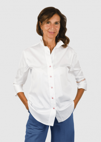 Camicia Capri in cotone con passamaneria