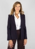 Sibilla jacket in pure blue plaid wool and plum fabric