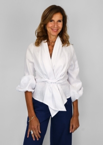 Liva Balloon Linen Blouse