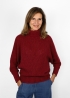 Mariaelena in pure cashmere moulinè turtleneck sweater