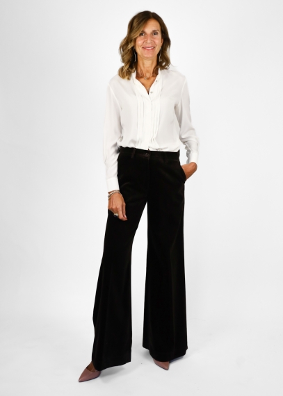 Pantalone Michela in velluto liscio puto cotone