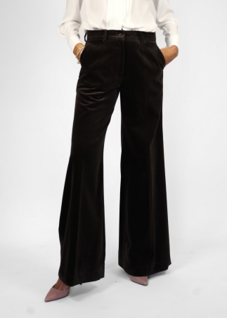Pantalone Michela in velluto liscio puto cotone
