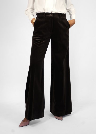 Pantalone Michela in velluto liscio puto cotone