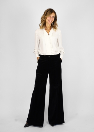 Pantalone Michela in velluto liscio puto cotone