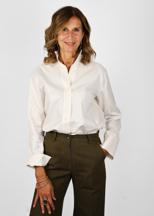 Camicia Capri in puro cotone pesante spigato