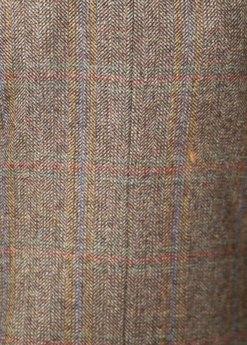 Giacca doppiopetto in pura lana spigato beige