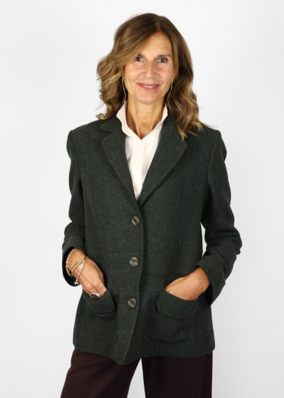 Kenya single-breasted jacket in pure english shetland wool