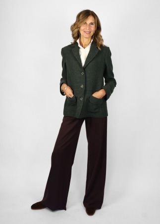 Kenya single-breasted jacket in pure english shetland wool