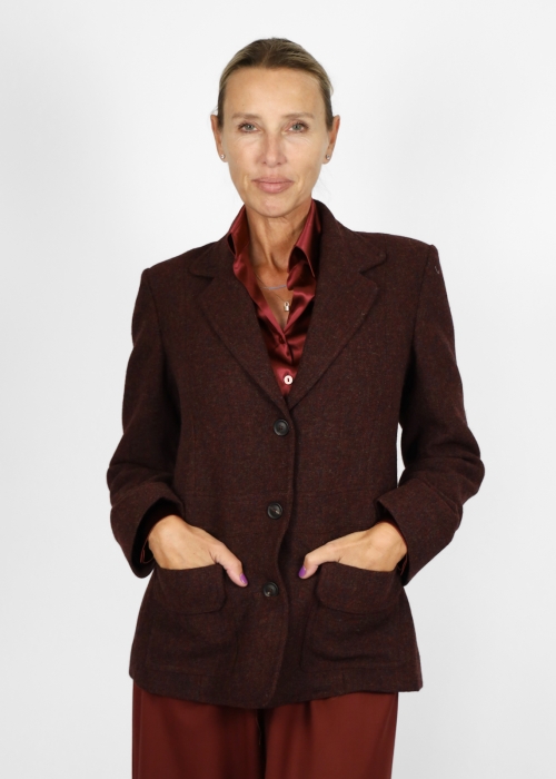 Kenya single-breasted jacket in pure english shetland wool