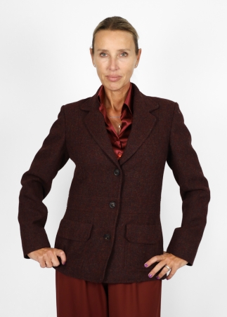 Kenya single-breasted jacket in pure english shetland wool