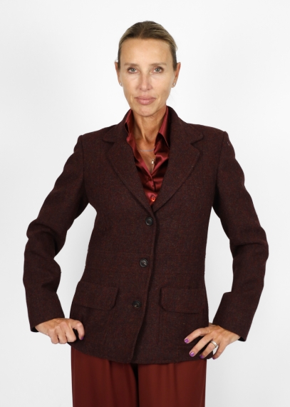 Kenya single-breasted jacket in pure english shetland wool