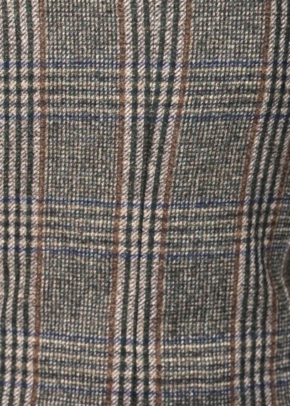 Giacca Sibilla in misto lana principe di Galles beige blu verde