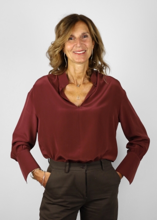 Camicia Tokyo in crepe de chine di pura seta