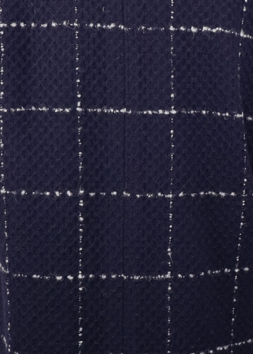 Pure wool caban Lucrezia check blue white