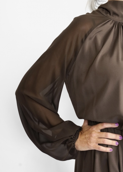 Jane midi dress in pure silk