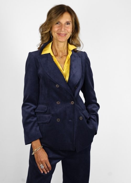 Velvet suit with 500 stripes