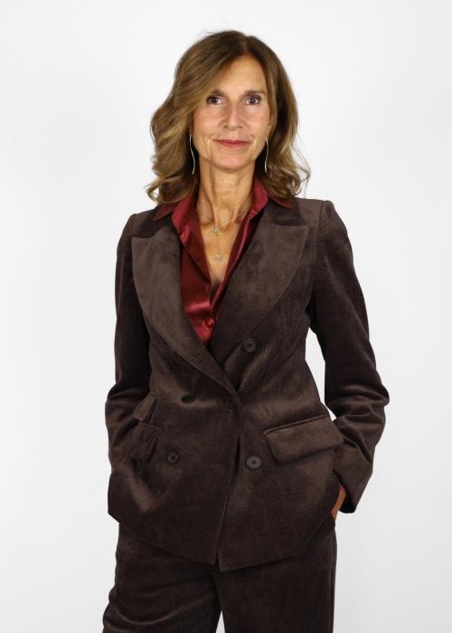 Velvet suit with 500 stripes
