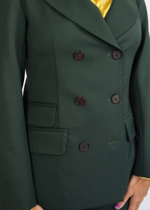 Completo in sallia di lana elasticizzata verde