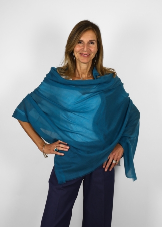Stola in Cashmere leggero Turchese