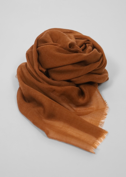 Lightweight Cashmere Stole Rust