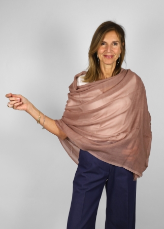 Lightweight Cashmere Stole Dusty Pink